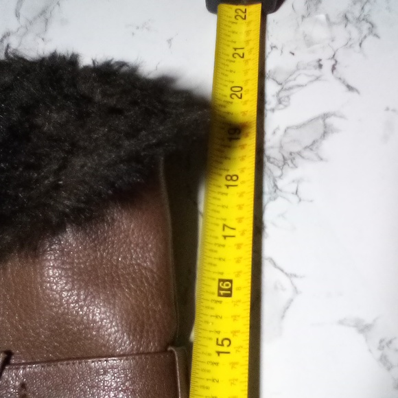 *SOLD*  Michael Kors Knee High Boots Clara Wedge Tumbled Leather Mocha Brown 8.5 - Picture 13 of 16